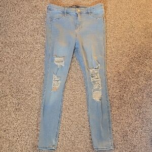 Hollister Light Blue Distressed Skinny Jeans